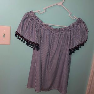 off the shoulder juniors top
